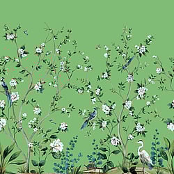 Galerie Wallcoverings Product Code: DB30104M - Daisy Bennett Wallpaper Collection Galerie Wallcoverings Product Code DB30104M - Daisy Bennett Wallpaper Collection - Greens Colours - Heron Botanical Mural Design