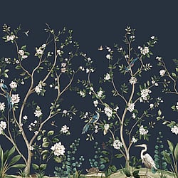 Galerie Wallcoverings Product Code: DB30112M - Daisy Bennett Wallpaper Collection Galerie Wallcoverings Product Code DB30112M - Daisy Bennett Wallpaper Collection - Navys Colours - Heron Botanical Mural Design