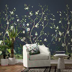 Galerie Wallcoverings Product Code: DB30112M - Daisy Bennett Wallpaper Collection Galerie Wallcoverings Product Code DB30112M - Daisy Bennett Wallpaper Collection - Navys Colours - Heron Botanical Mural Design