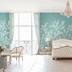 Galerie Wallcoverings Product Code: DB30404M - Daisy Bennett Wallpaper Collection Galerie Wallcoverings Product Code DB30404M - Daisy Bennett Wallpaper Collection - Aquas & Teals Colours - Vining Beauty Mural Design