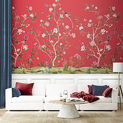 Galerie Wallcoverings Product Code: DB30501M - Daisy Bennett Wallpaper Collection Galerie Wallcoverings Product Code DB30501M - Daisy Bennett Wallpaper Collection - Reds Colours - Chinoiserie Magnolia Mural Design