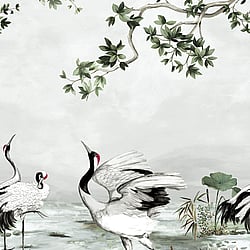 Galerie Wallcoverings Product Code: DB30600M - Daisy Bennett Wallpaper Collection Galerie Wallcoverings Product Code DB30600M - Daisy Bennett Wallpaper Collection - Cool Neutrals Colours - Crane Mural Design