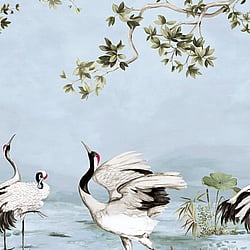 Galerie Wallcoverings Product Code: DB30602M - Daisy Bennett Wallpaper Collection Galerie Wallcoverings Product Code DB30602M - Daisy Bennett Wallpaper Collection - Blues Colours - Crane Mural Design