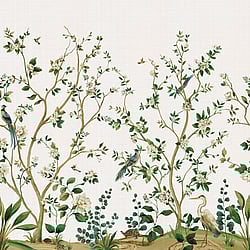 Galerie Wallcoverings Product Code: DB31108M - Daisy Bennett Wallpaper Collection Galerie Wallcoverings Product Code DB31108M - Daisy Bennett Wallpaper Collection - Greens Colours - Heron Botanical Mural Design