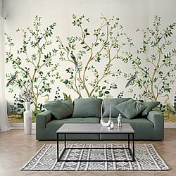 Galerie Wallcoverings Product Code: DB31108M - Daisy Bennett Wallpaper Collection Galerie Wallcoverings Product Code DB31108M - Daisy Bennett Wallpaper Collection - Greens Colours - Heron Botanical Mural Design