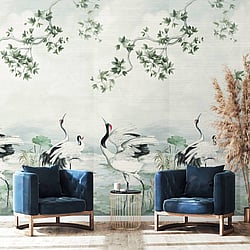 Galerie Wallcoverings Product Code: DB31610M - Daisy Bennett Wallpaper Collection Galerie Wallcoverings Product Code DB31610M - Daisy Bennett Wallpaper Collection - Cool Neutrals Colours - Crane Mural Design