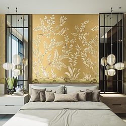 Galerie Wallcoverings Product Code: DB33806M - Daisy Bennett Wallpaper Collection Galerie Wallcoverings Product Code DB33806M - Daisy Bennett Wallpaper Collection - Golds Colours - Vining Beauty Mural Design