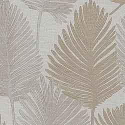 Galerie Wallcoverings Product Code HZ62074 - Horizon Wallpaper Collection - Beige Grey Metallic Colours - Palm Leaf Design