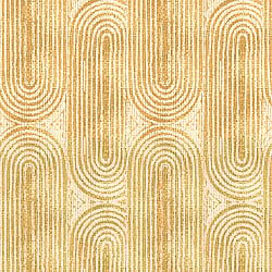 Galerie Wallcoverings Product Code WH45235M - Welcome Home Murals Wallpaper Collection - Cream, Yellow Colours - Geometric Curved Stripe Design