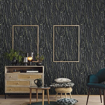 Galerie Wallcoverings Product Code 10149-15 - ELLE Decoration Wallpaper Collection - Black Gold Colours -  