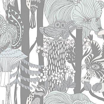 Galerie Wallcoverings Product Code 23342 - Marimekko 5 Wallpaper Collection - White Grey Pink Blue Colours -  