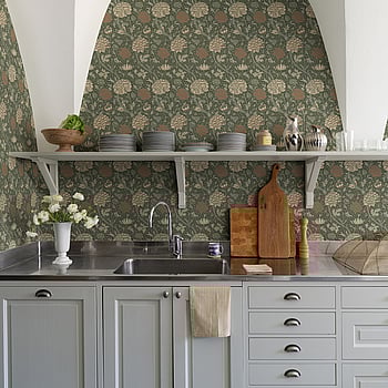 Galerie Wallcoverings Product Code 82035 - Hidden Treasures Wallpaper Collection - Red green Colours -  