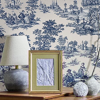 Galerie Wallcoverings Product Code 84043 - Cottage Chic Wallpaper Collection - Blue Colours -  