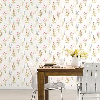 Galerie Wallcoverings Product Code AB42445 - Abby Rose 3 Wallpaper Collection - Cream Blue Pink Colours -  