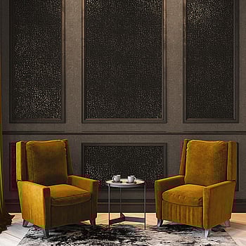 Galerie Wallcoverings Product Code AC60001 - Absolutely Chic Wallpaper Collection - Metallic Black Dark Brown Colours -  