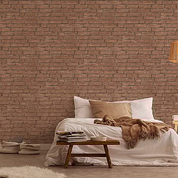 Galerie Wallcoverings Product Code BB51107 - Bricks And More Wallpaper Collection - Brown Orange Colours -  