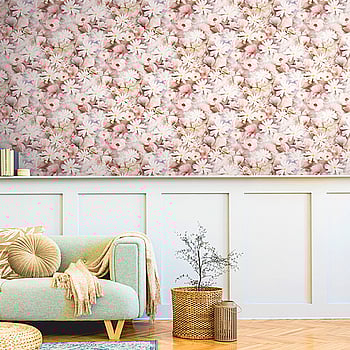 Galerie Wallcoverings Product Code BW51029 - Blooming Wild Wallpaper Collection - Pink Lilac White Colours -  