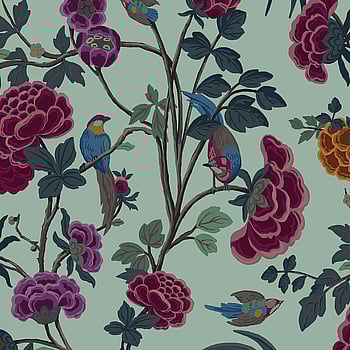 Galerie Wallcoverings Product Code DA23242 - Luxe Wallpaper Collection - Light Green Purple Colours -  