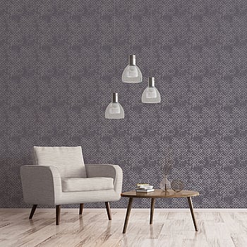 Galerie Wallcoverings Product Code DWP0246-01 - Emporium Wallpaper Collection - Purple Silver Colours -  