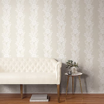Galerie Wallcoverings Product Code ET12705 - Arts and Crafts Wallpaper Collection - White Beige Colours -  