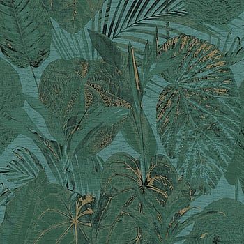 Galerie Wallcoverings Product Code FL61158 - Flourish Wallpaper Collection - Green/Metallic Colours -  