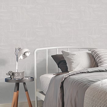 Galerie Wallcoverings Product Code G23324 - Deauville 2 Wallpaper Collection - Grey Beige White Colours -  