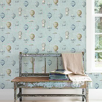 Galerie Wallcoverings Product Code G56200 - Steampunk Wallpaper Collection - Blue Colours -  
