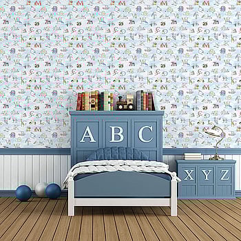Galerie Wallcoverings Product Code G56537 - Just 4 Kids 2 Wallpaper Collection - Blue Multicoloured Colours -  