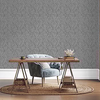 Galerie Wallcoverings Product Code G68091 - Special FX 2 Wallpaper Collection - Silver, Charcoal Colours -  