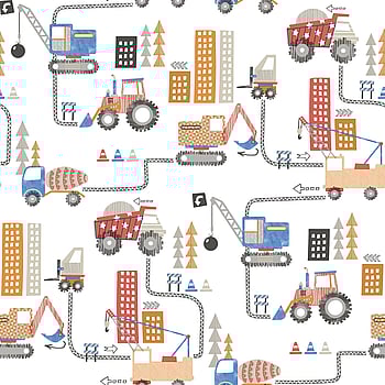 Galerie Wallcoverings Product Code G78361 - Tiny Tots 2 Wallpaper Collection - Red Blue Orange Colours -  