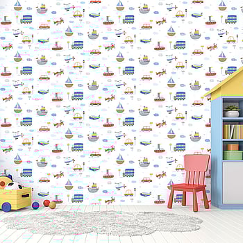 Galerie Wallcoverings Product Code G78415 - Tiny Tots 2 Wallpaper Collection - Blue Orange Red Colours -  