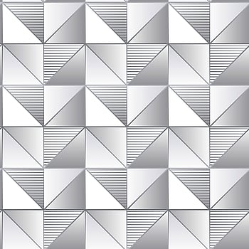 Galerie Wallcoverings Product Code GX37630 - Geometrix Wallpaper Collection - Silver Grey Colours -  