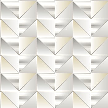 Galerie Wallcoverings Product Code GX37631 - Geometrix Wallpaper Collection - Cream Silver Colours -  