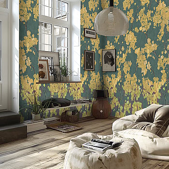 Galerie Wallcoverings Product Code HZ62081M - Horizon Wallpaper Collection - Brown Yellow Green Colours -  