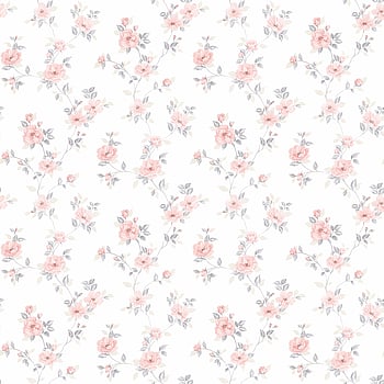 Galerie Wallcoverings Product Code PF38171 - Pretty Prints Wallpaper Collection - Grey, Pink, Beige Colours -  