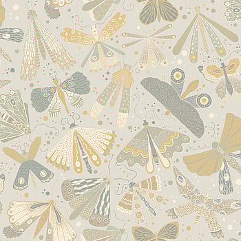 Galerie Wallcoverings Product Code S63025 - Sommarang 2 Wallpaper Collection - Light grey, yellow Colours -  
