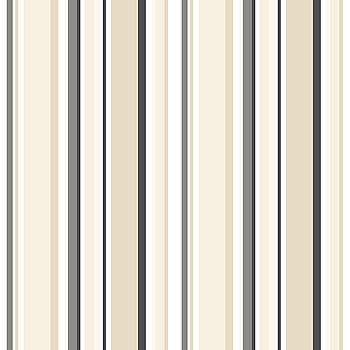 Galerie Wallcoverings Product Code ST36910 - Simply Stripes 3 Wallpaper Collection - Black Tan Colours -  