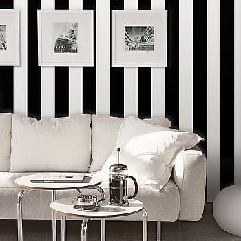 Galerie Wallcoverings Product Code SY33937 - Simply Stripes 3 Wallpaper Collection - Pearl Black Colours -  